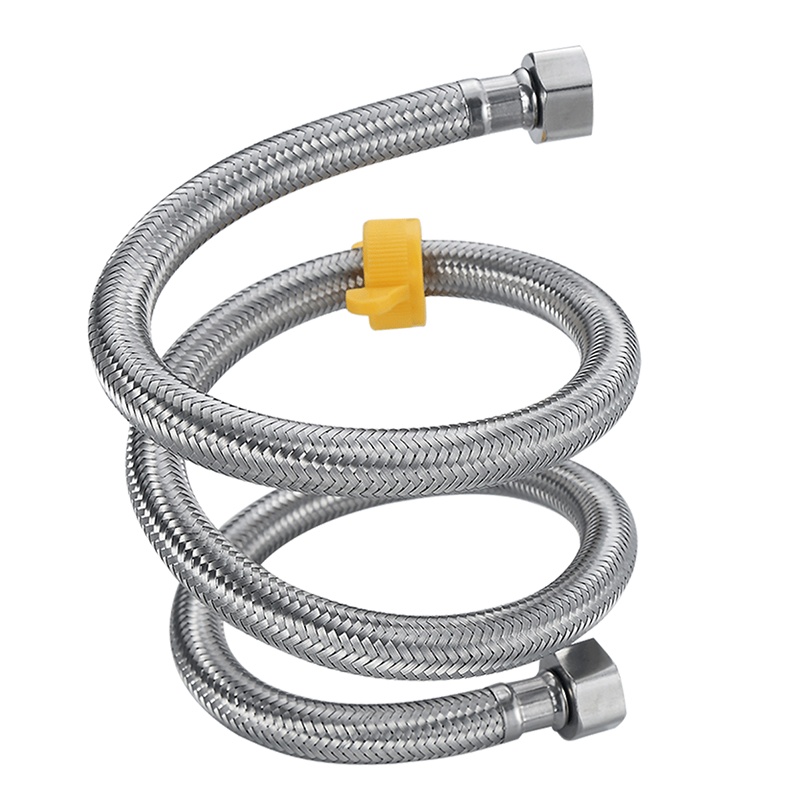 莱尔诗丹(Larsd)BH608不锈钢编织软管 80CM马桶热水器进水软管上水管冷热水4分软管高压防爆