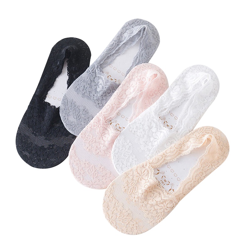 10双装猫人新品韩版蕾丝船袜女士硅胶防滑透气浅口隐形袜