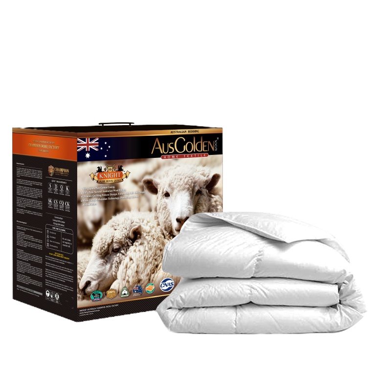 AusGoldEN澳洲制造骑士系列羊毛四季被加厚保暖双人透气恒温被芯