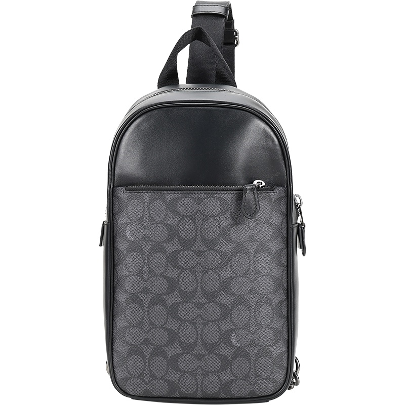 COACH 蔻驰 男士 专柜款涂层帆布/牛皮/织物胸包斜挎包 3102