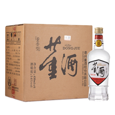 董酒白标54度430ml*6瓶 整箱装董香型白酒