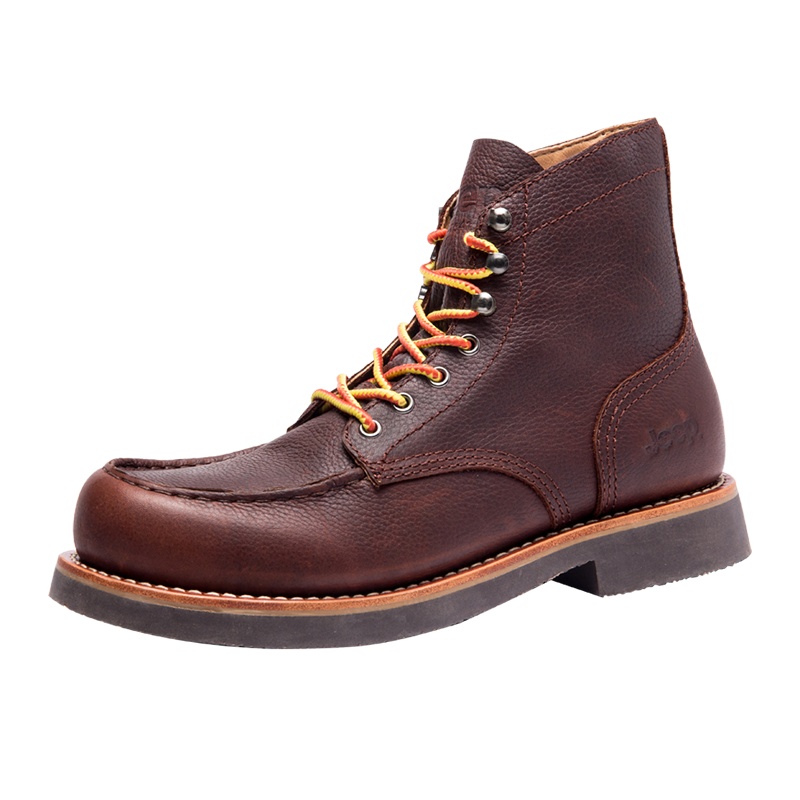 Jeep吉普男鞋英伦时尚系带耐磨增高简约休闲高帮靴