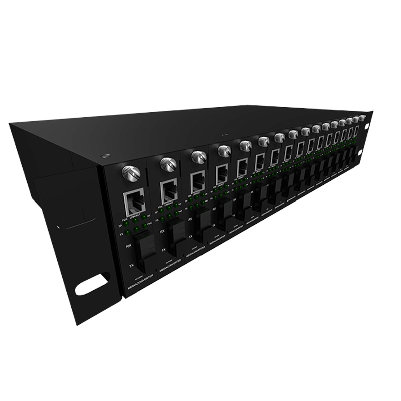 16槽光纤收发器 keepLINK KP-9000-2U-2P-3S16