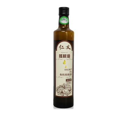 仁义 有机压榨核桃油500ml 非转基因 物理压榨食用油 辅食油