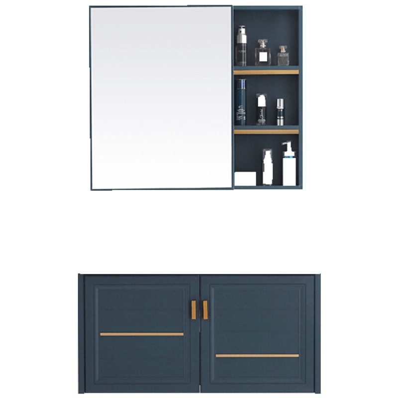 时尚家装轻奢太空铝浴室柜卫生间洗手盆洗脸盆柜组合小户型挂墙式洗漱面盆 放心购安心抵