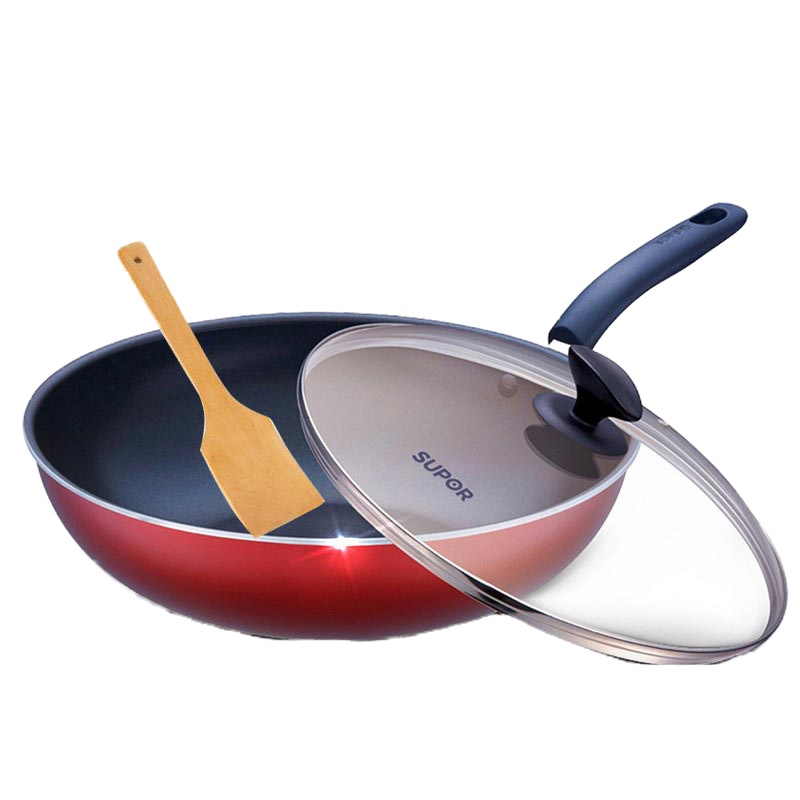 苏泊尔炫彩易清洁无油烟不粘炒锅 煎炒锅 PC30S3