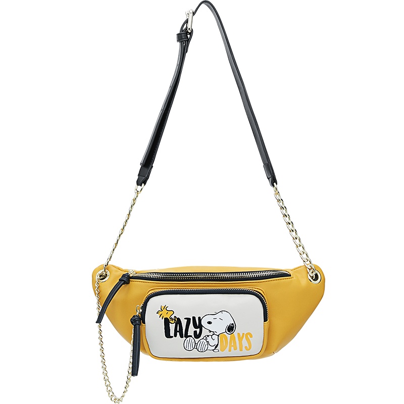 爱华仕史努比包包2021新款少女小腰包潮ins百搭胸前包斜挎包胸包