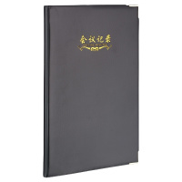 晨光(M&G) 文具B5/100页黑色皮面笔记本 商务办公记事本 笔记本子 单本装APYLJ487 *1 5个起订