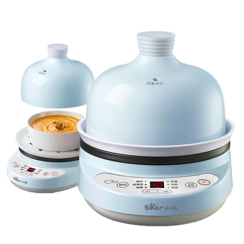 小熊(Bear)煮蛋器 早餐机 辅食料理机 电煮锅 全自动智能触控多功能蒸煎煮陶瓷煲 ZDQ-B05L3