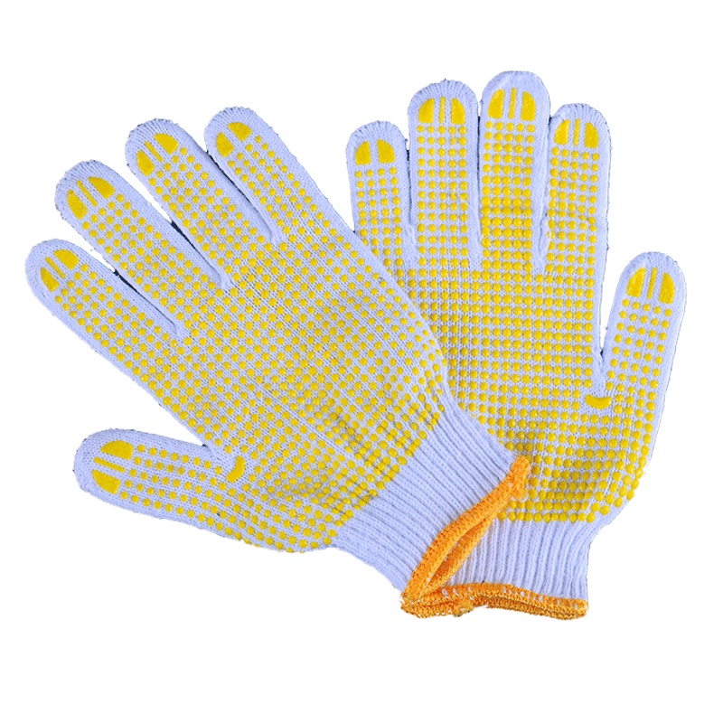 自营星工纯棉带点手套线手套粗纱加厚耐磨耐用 工作劳保纱线手套120付