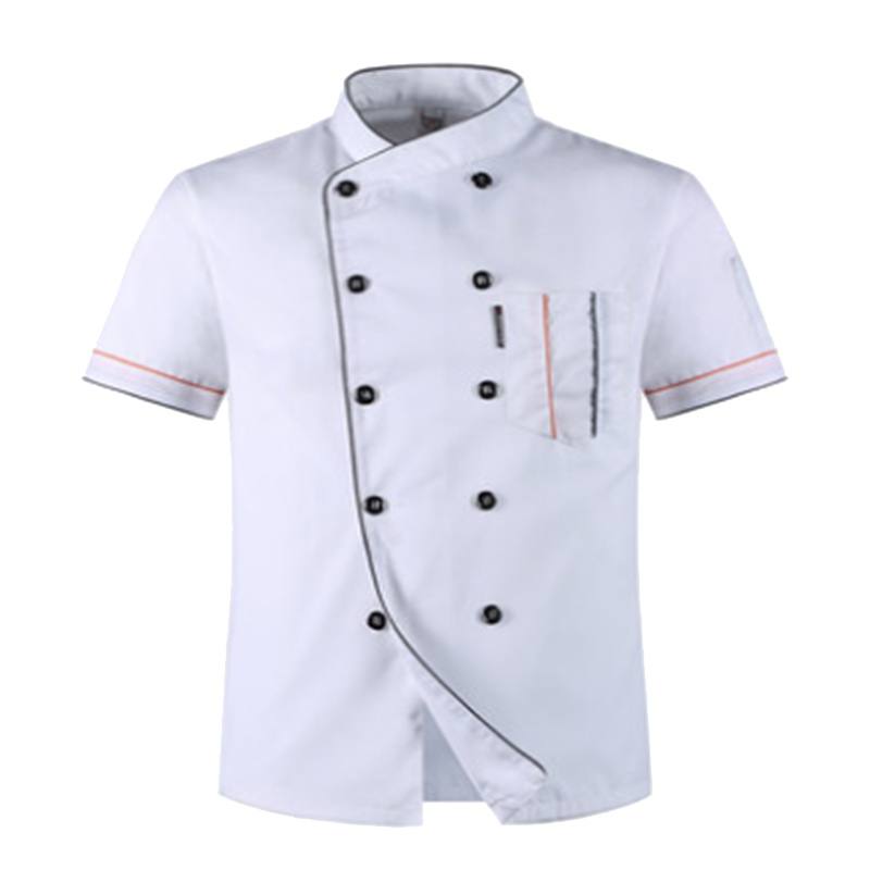 [砳石户外]厨师工作服 短袖透气薄款 夏季