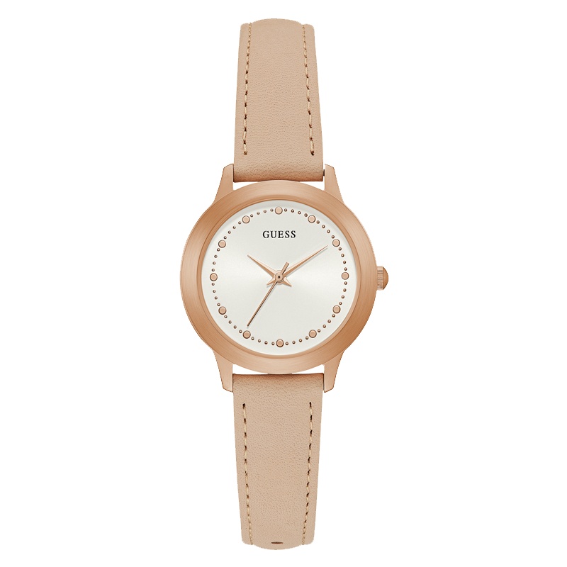 盖尔斯(GUESS)时尚简约休闲经典皮带石英女士手表W0993L3