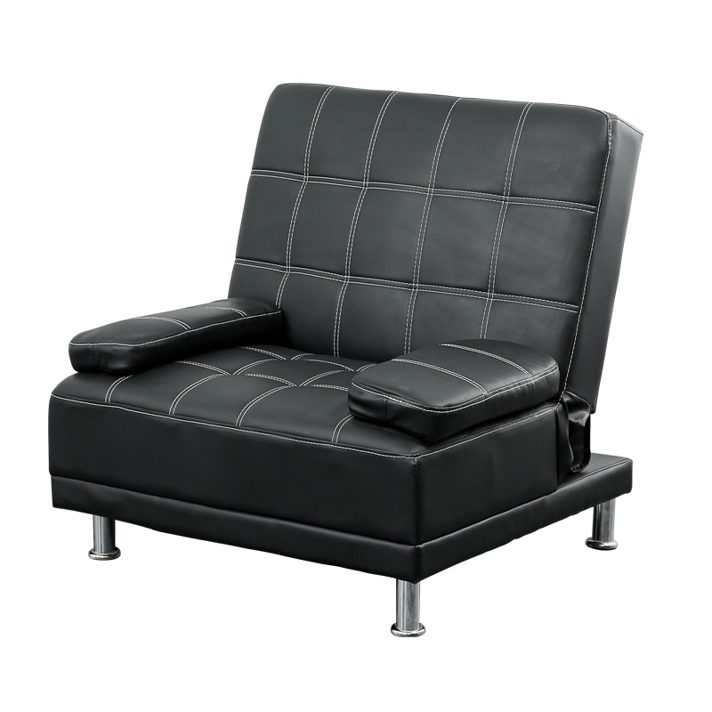 HiBoss皮艺沙发可折叠客厅门店出租房懒人小户型沙发床