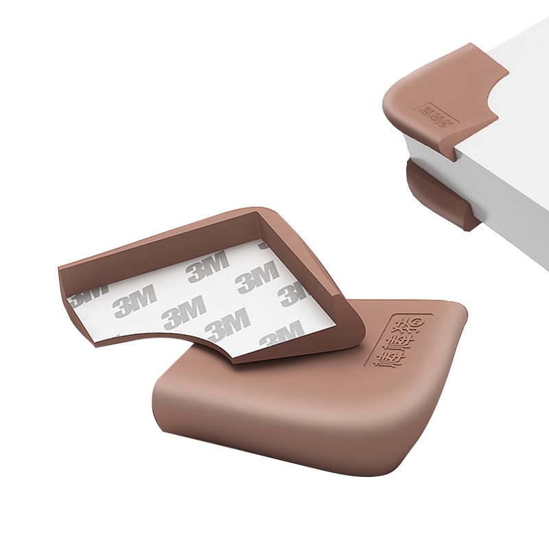 棒棒猪儿童安全防撞角加厚婴儿玻璃桌角保护套宝宝桌子护角8个装(BBZ-29S)咖啡色 8个装