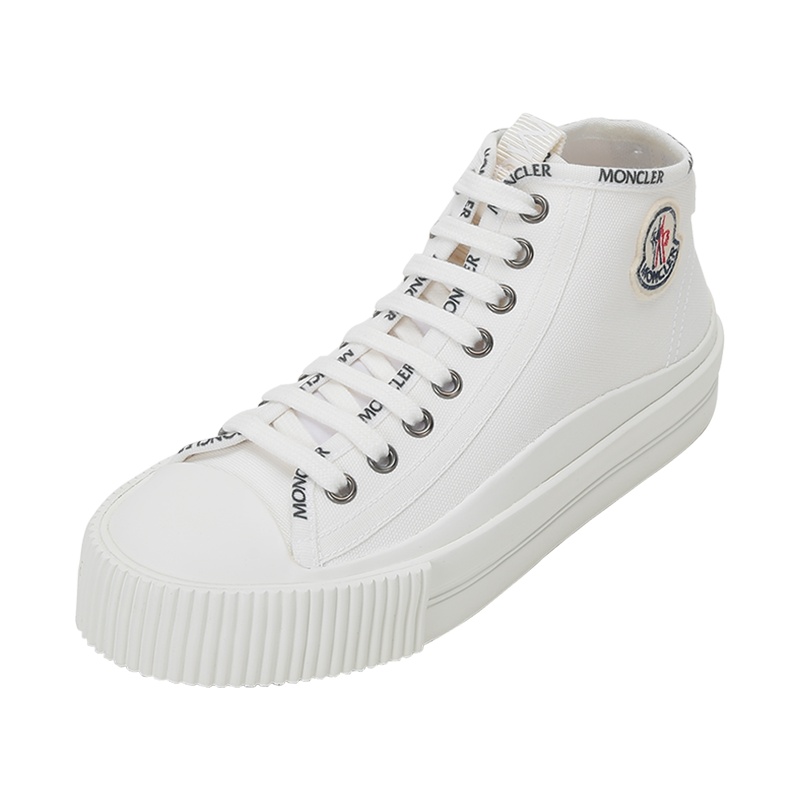 盟可睐 MONCLER 女士 织物高帮系带休闲鞋帆布鞋4M72740 02SSA