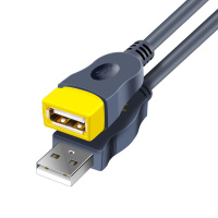 晶华 USB公对母延长线 USB2.0数据线延长线 台式机笔记本U盘优盘鼠标键盘读卡器加长 灰色5米U111I
