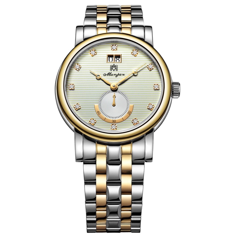 名爵Manjaz手表爱琴海系列精钢表带超薄石英男士手表6137M SK-WK-A6