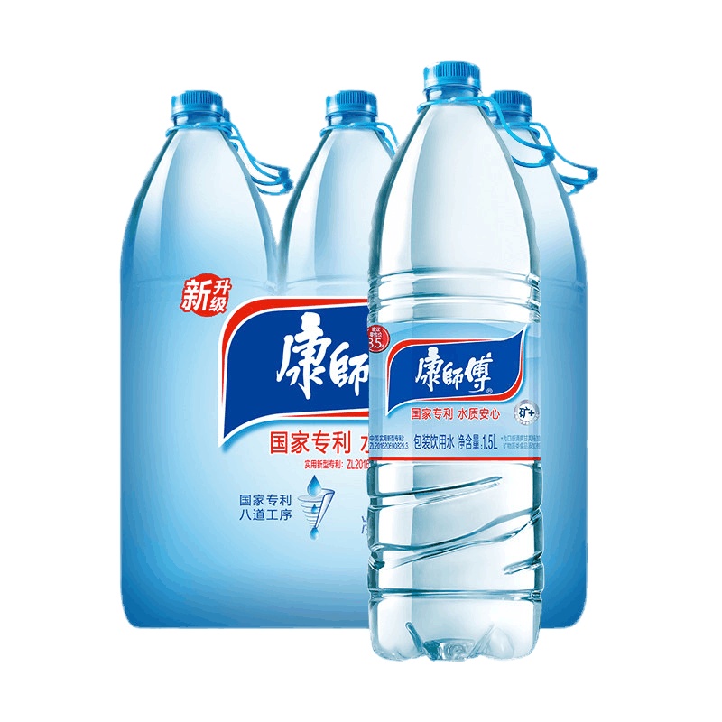康师傅矿泉水1.5L*2瓶包装矿泉水会议饮用水饮料团购家庭装整箱