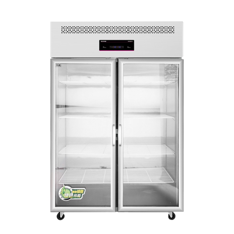 lecon乐创厨房冰箱 冷藏冷冻双温双门冰箱大容量冷柜饭店后厨冷藏冷冻展示柜食品储藏箱大双门组合款[全冷藏]