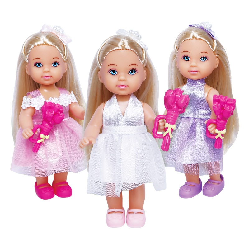 安丽莉美发娃娃小凯莉宠物玩具洋娃娃小号公主玩具宠物狗狗(88015安琦琦婚纱小捧花随机一款)