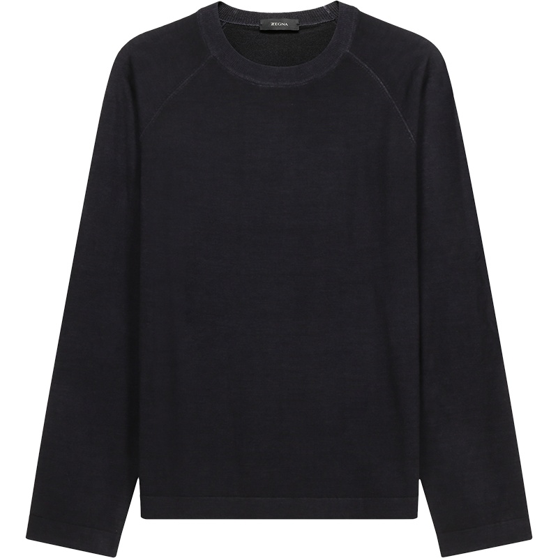 杰尼亚 Z ZEGNA 男士羊毛圆领长袖针织衫羊毛衫VYM12 ZZ410