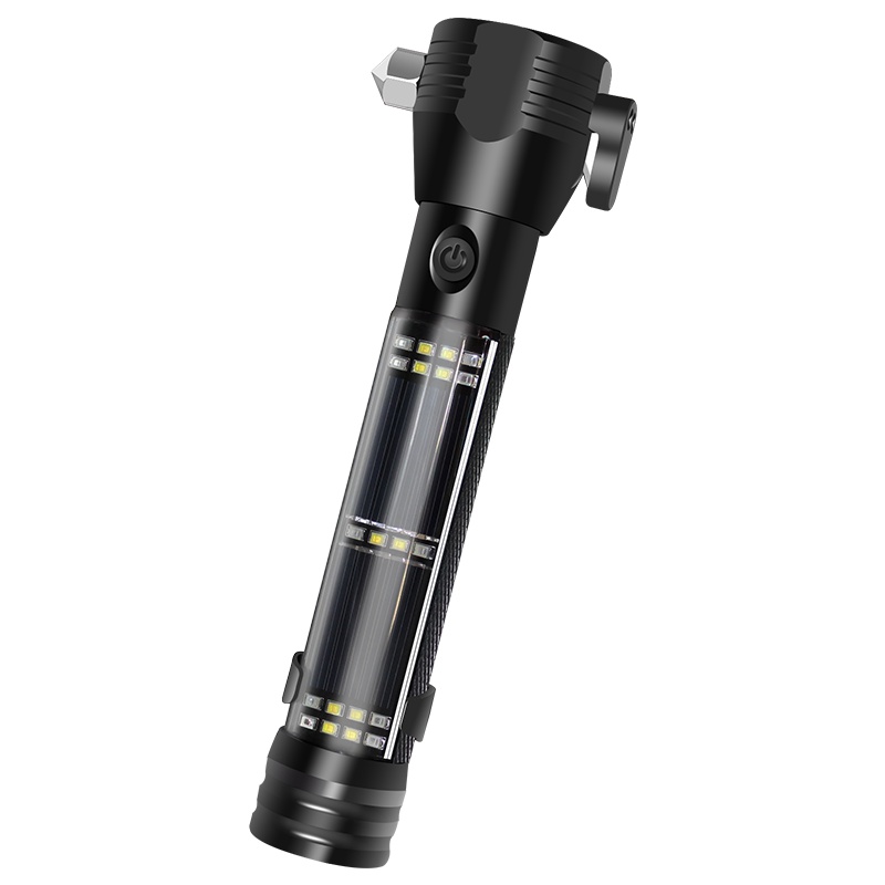 巨木 汽车安全锤车用多功能手电筒十合一车载破窗器逃生锤消防应急救生