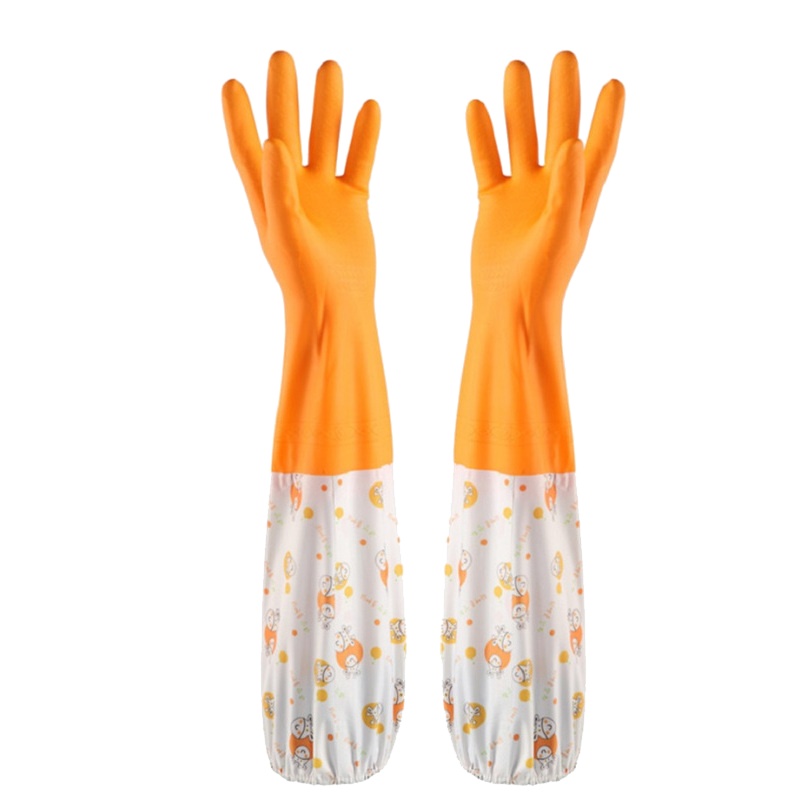 SCP 乳胶防水手套 SCP-677 加绒加厚接袖塑胶厨房家务手套劳保用品 （单位：双）