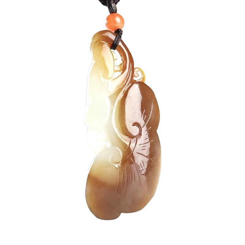 [已售]印象眸[冀克正大师工作室作品]和田玉吊坠 糖玉福寿如意男女款孤品玉石挂件 附送证书