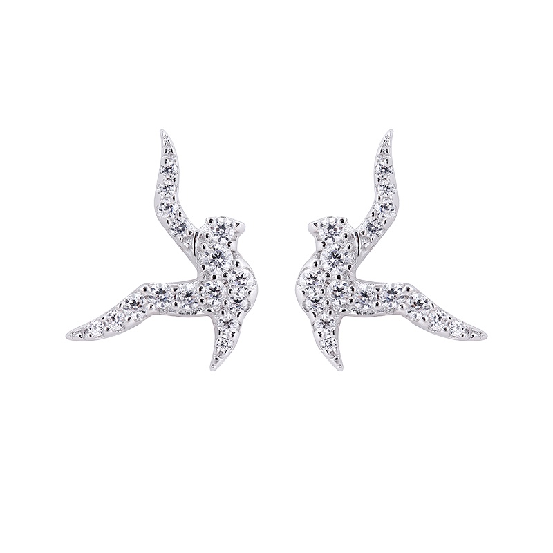 自营 新品 APM MONACO 燕子耳钉女简约个性耳环 送女友 AE11199OX