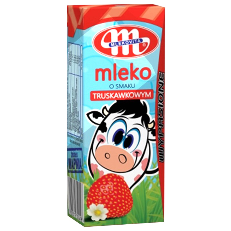 [满满草莓香]妙可(Mlekovita)草莓味牛奶 200ml*30盒/箱 进口牛奶 学生牛奶 UHT 液奶 波兰进口