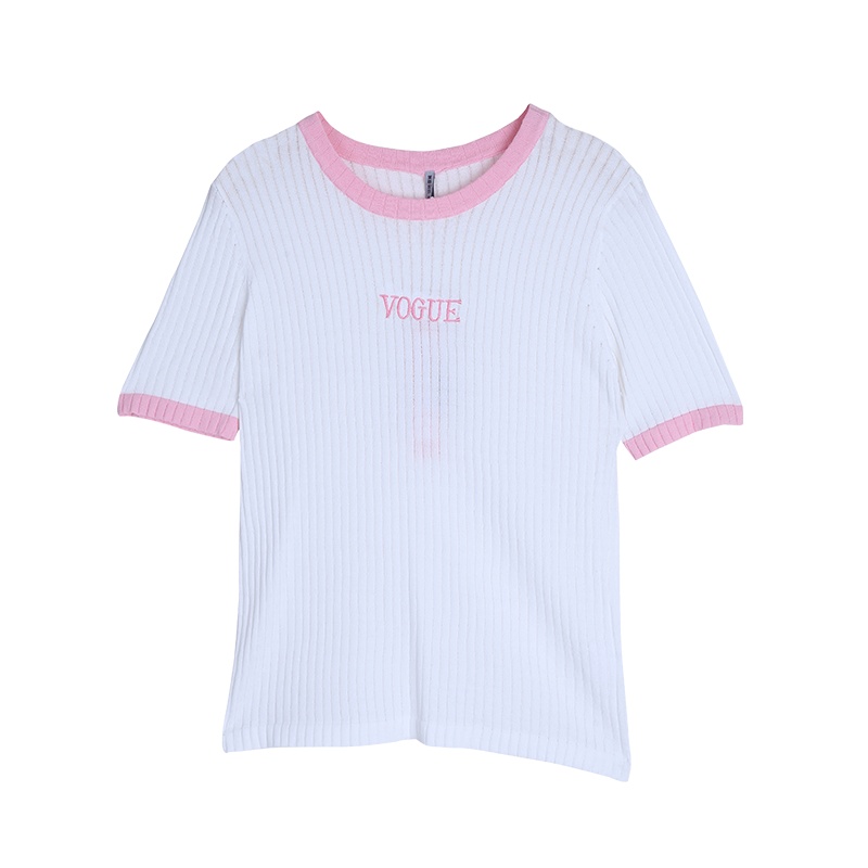 美丽衣橱韩范洋气字母上衣女学生宽松显瘦T恤时尚百搭bf潮流女装