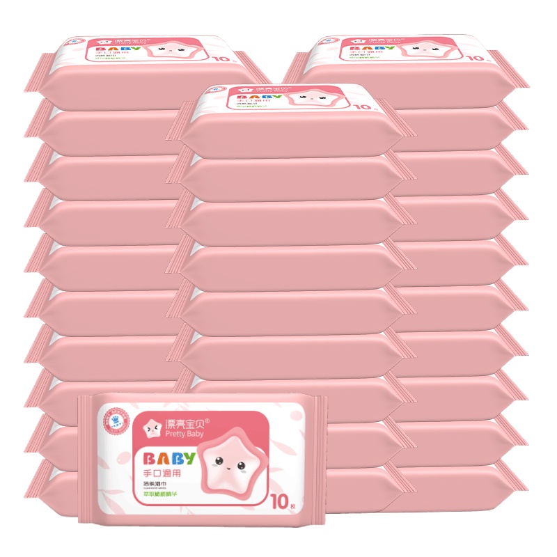漂亮宝贝 手口无香婴幼儿护理湿巾10抽*30包