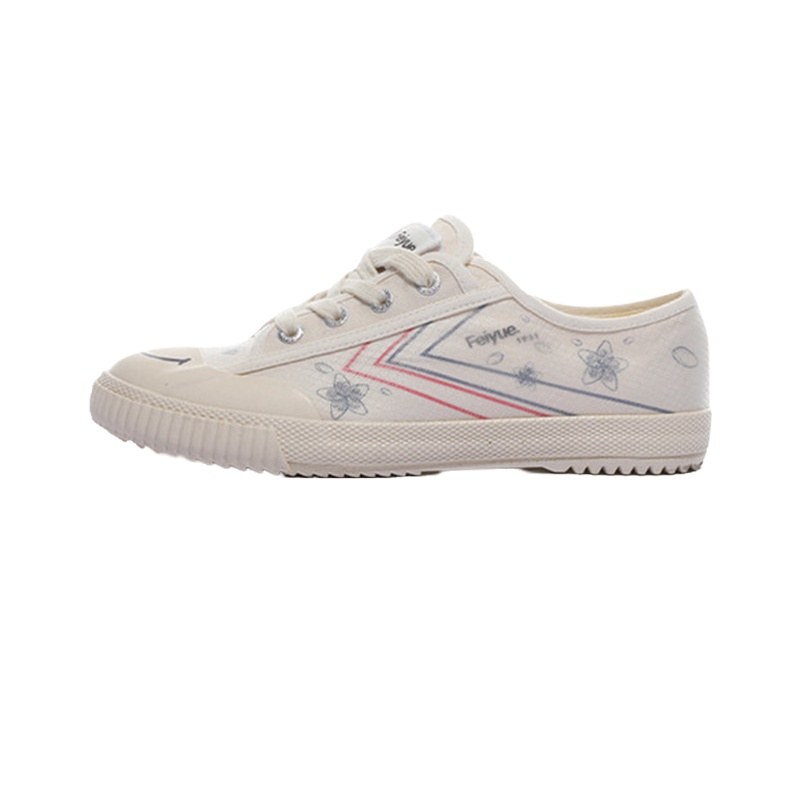 飞跃(FEIYUE)新款低帮笑脸印花薄款浅口帆布鞋女款