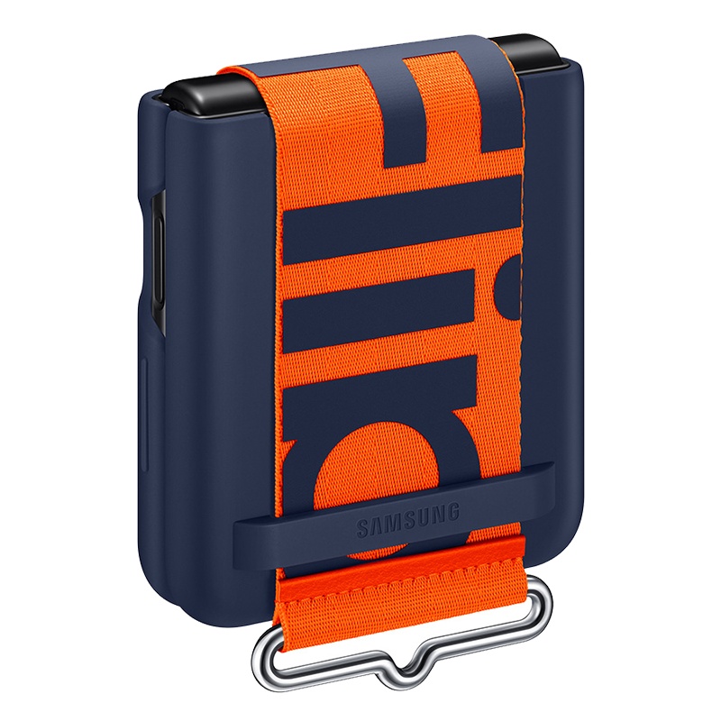 三星Galaxy Z Flip3 5G 原装挂绳式硅胶保护壳 原装手机壳手机套 F7110折叠屏原装保护套 白色