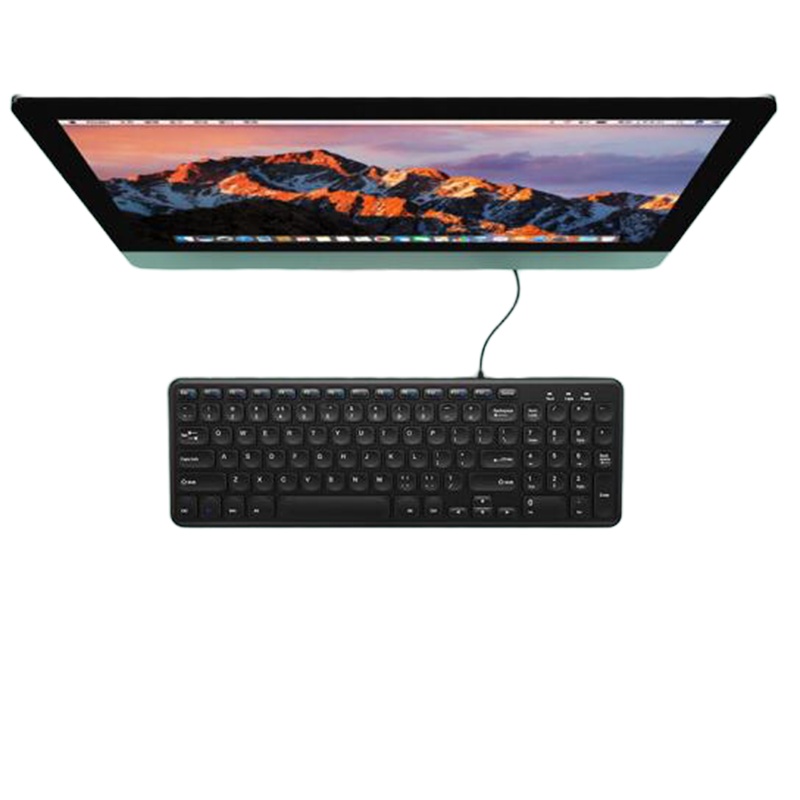 联想笔记本USB外接办公无线小键盘鼠标套装静音 有线96键版--黑色〖升级款〗