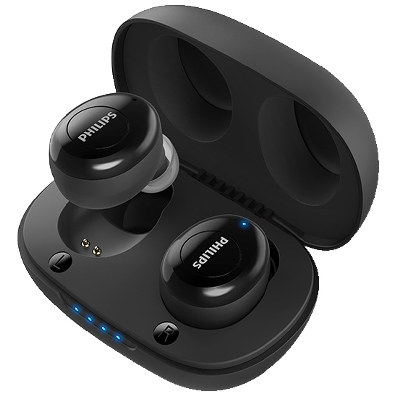 PHILIPS/飞利浦真无线蓝牙耳机 分体式耳机 音乐运动耳机 带麦克风 蓝牙5.0 TAUT102BK黑色