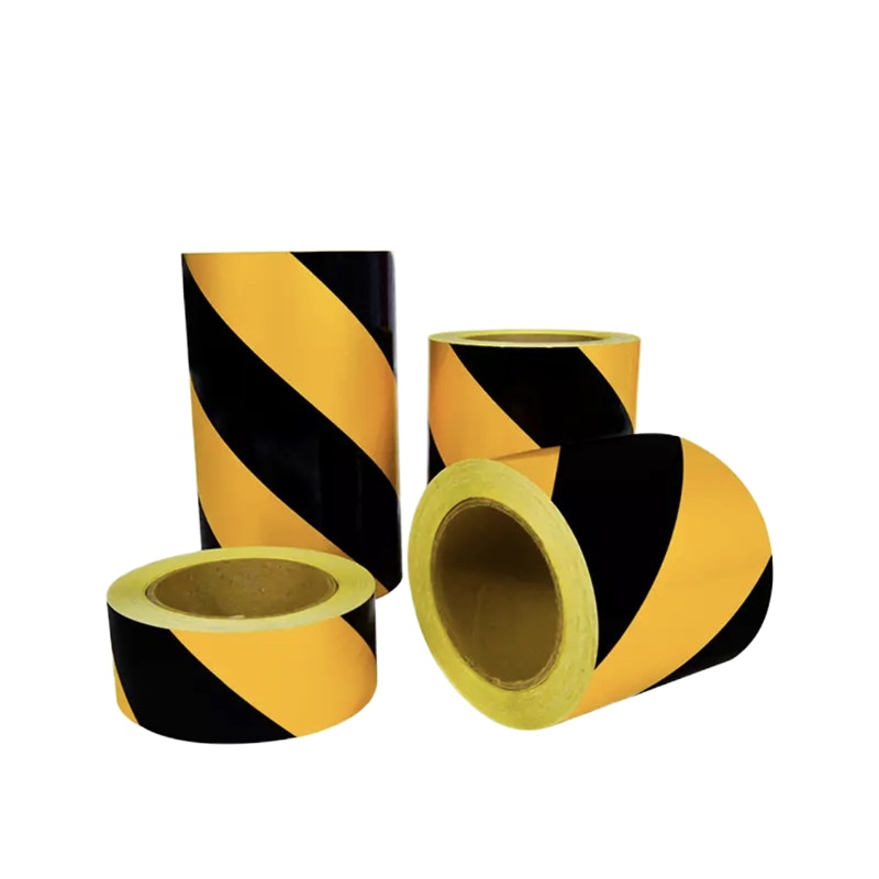 Zs-淮海反光膜 黑黄警示胶带 防水安全标示贴5cn款 25米/卷