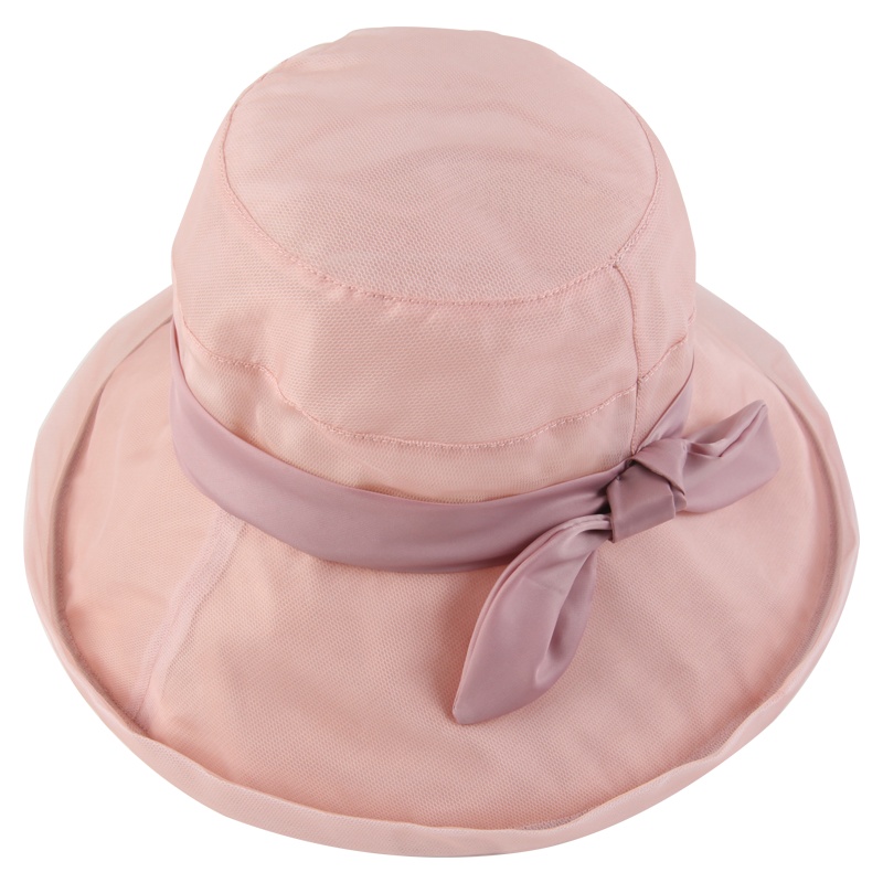 上海故事春季时尚韩版潮百搭真丝帽子女士夏季遮掩防晒大沿渔夫帽
