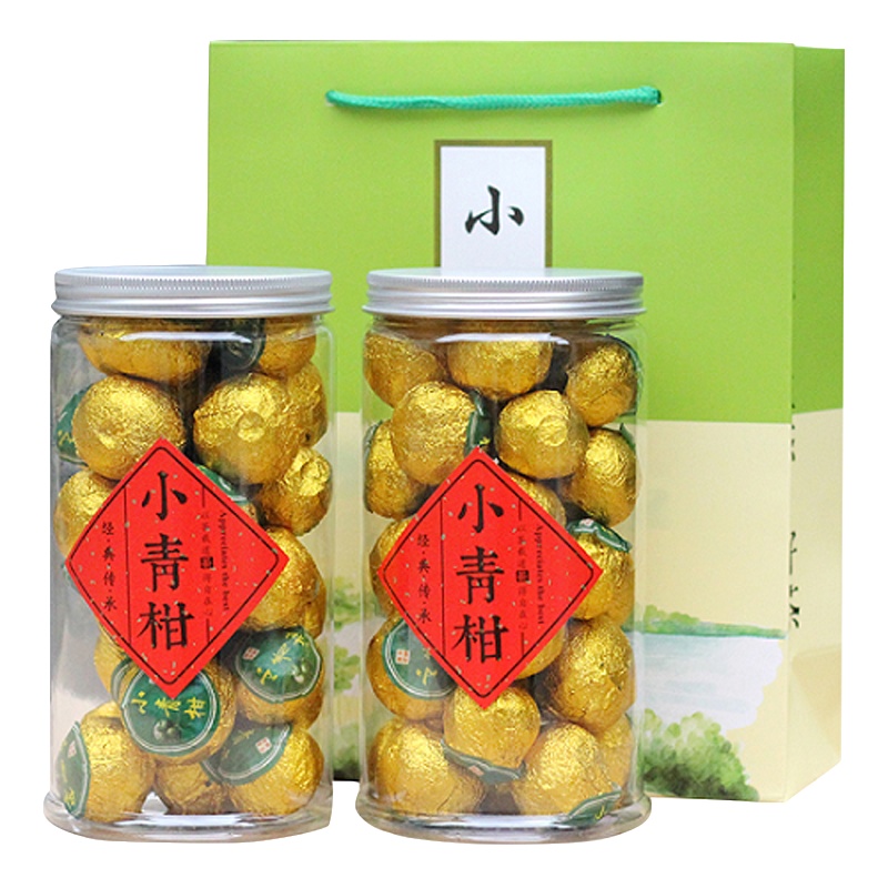 源御露新会小青柑普洱茶6年陈宫廷普洱茶陈皮熟茶叶散装黑茶礼盒装500g