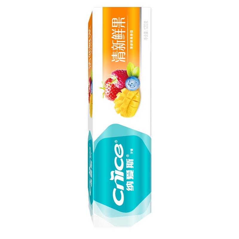 纳爱斯 清新鲜果牙膏120g 维C营养成分 清新口气 维护牙龈健康(新老包装随机发货)