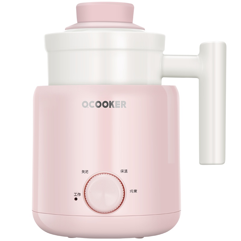 苏宁极物 圈厨T-A1-YS06个人陶瓷养生杯0.6L 粉色萌萌款