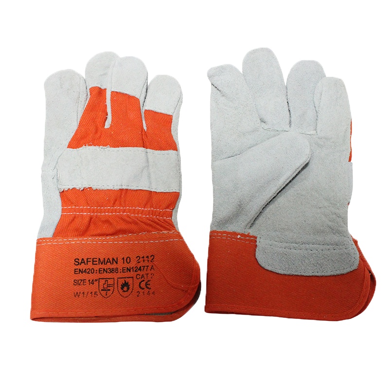 双层帆布牛皮加厚手套