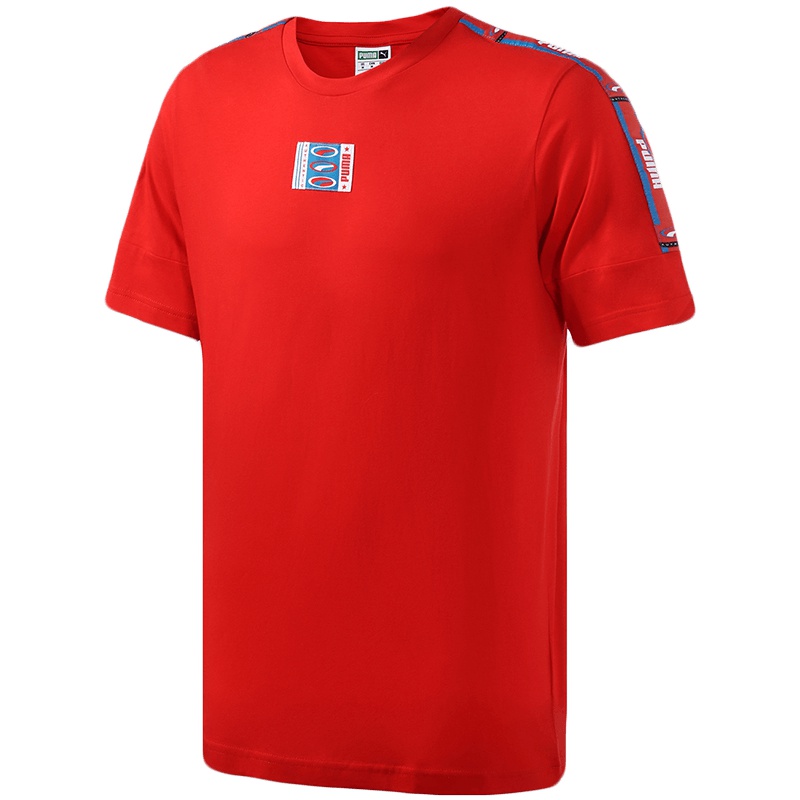 PUMA彪马男装运动服圆领LOGO短袖跑步健身T恤579516