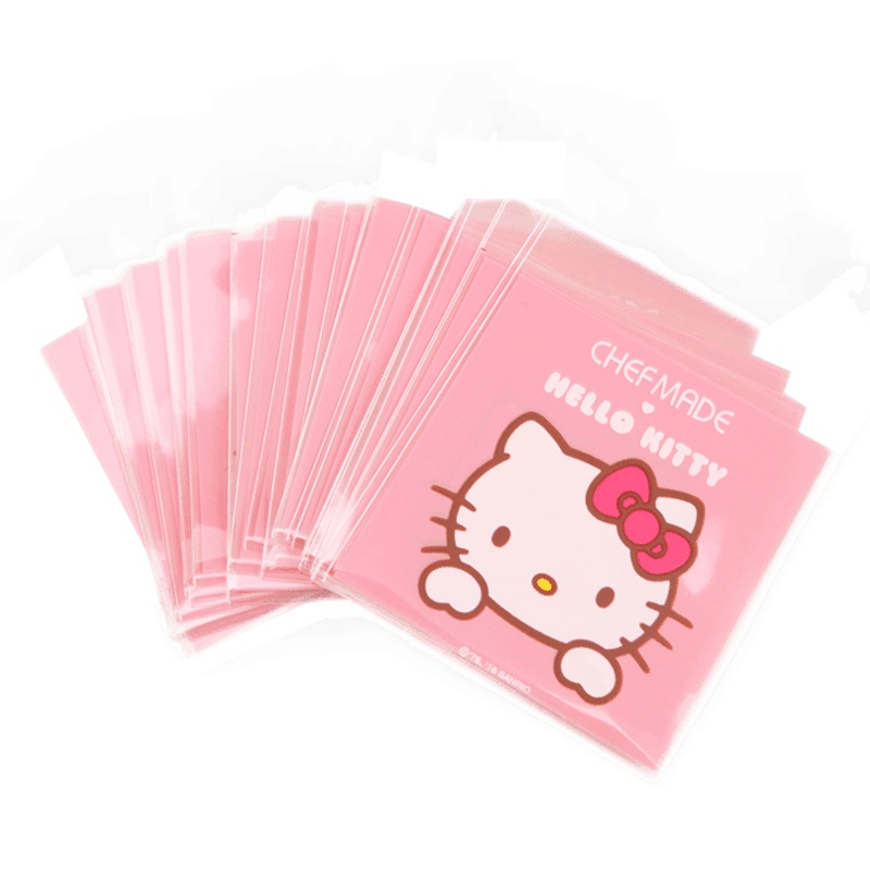 学厨 HELLOKITTY (凯蒂猫)正版授权牛轧糖雪花酥曲奇饼干包装袋自封袋烘焙工具50只/包 KT7074