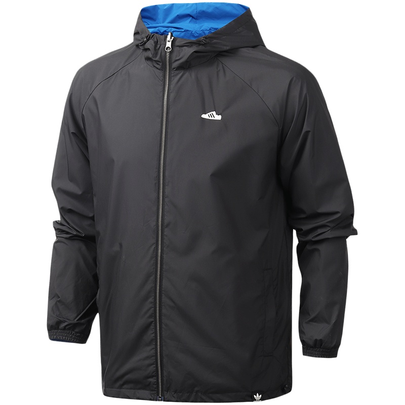 【自营】adidas阿迪达斯三叶草男装运动服休闲连帽夹克两面穿外套上衣FK9978