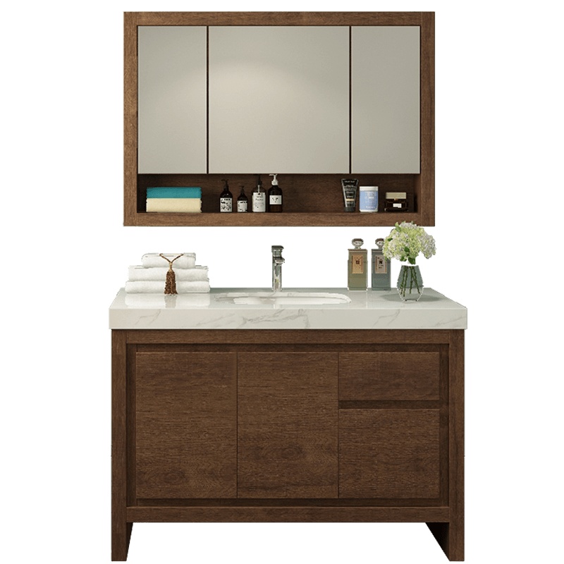 心海伽蓝简单落地浴室柜卫生间洗漱台洗手盆柜组合定做多功能