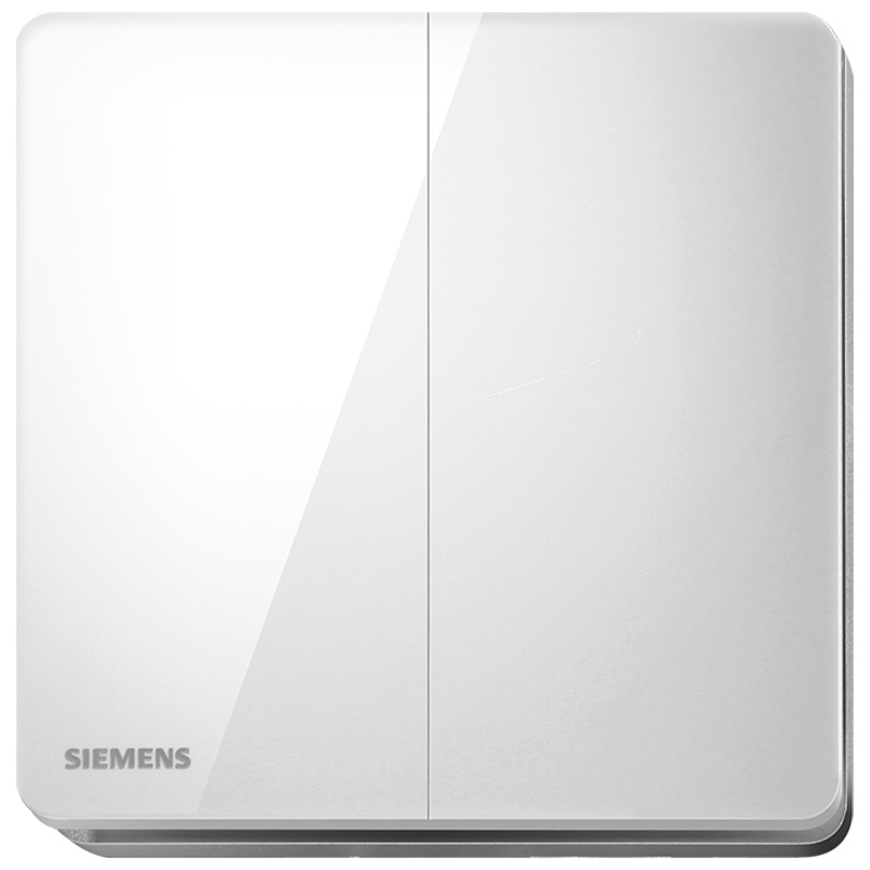 苏宁自营旗舰店西门子(SIEMENS)开关插座86型睿致纯白面板+银色边框 五孔 空凋 USB插座一站购齐 睿致钛银系列