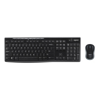 罗技(Logitech)MK270无线键鼠套装USB接口光电家用游戏商务办公防泼溅台式机笔记本通用便携鼠标键盘 黑色