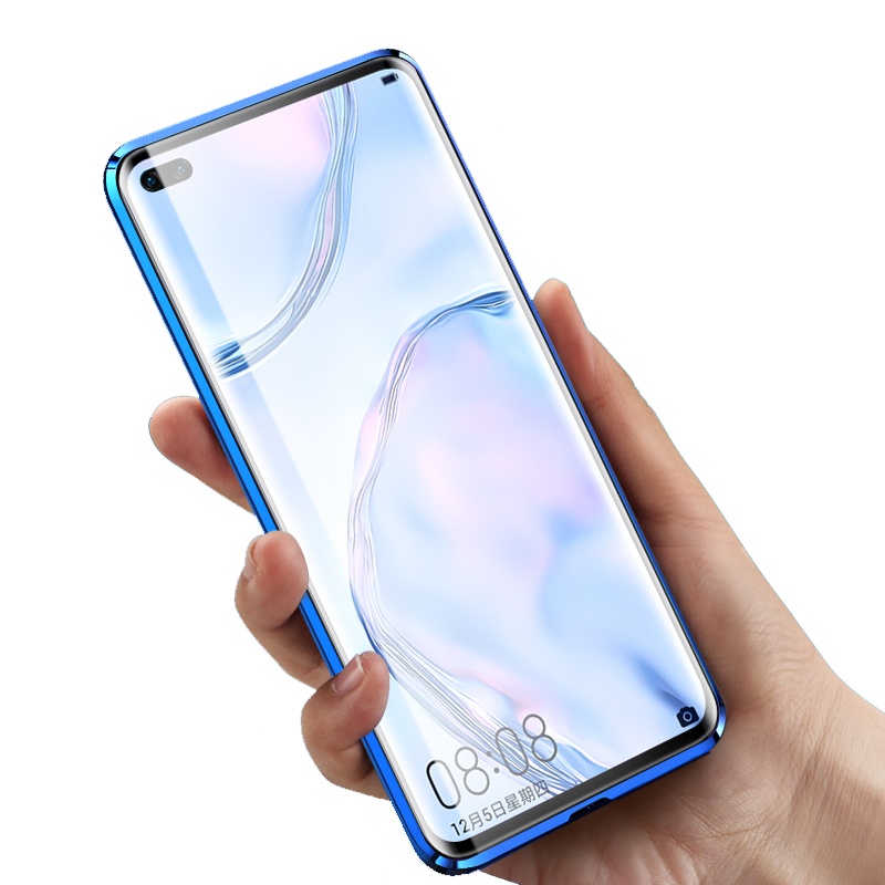 圣幻 [镜头保护]华为P40/mate30pro/mate20x手机壳P30pro/P20保护套潮金属边框玻璃全包防摔壳