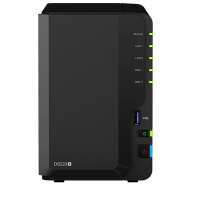 群晖(Synology)DS220+ 2盘位 NAS网络存储服务器 (含2块2T硬盘)